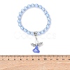 Lovely Wedding Dress Angel Bracelets for Kids BJEW-JB00727-01-3