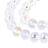 Transparent Electroplate Glass Beads Strands EGLA-Q132-6MM-01A-11-3