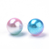 Rainbow Acrylic Imitation Pearl Beads OACR-R065-10mm-A05-2