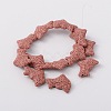Dolphin Dyed Synthetic Lava Rock Beads Strands G-N0097-12-2
