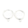 Brass Hoop Earring Findings KK-G557-11S-1
