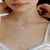 1Pc Stainless Steel Cable Chains Lariat Necklace NJEW-LP0004-29S-3