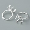 Adjustable Brass Finger Ring Components KK-WH0044-99-1