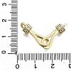 Brass Cubic Zirconia Hook and S-Hook Clasps KK-Q048-05G-3