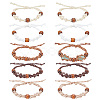 10Pcs 5 Colors Braided Nylon Cord Macrame Pouch Bracelet Making BJEW-PH0004-16-1