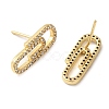 Rack Plating Brass Stud Earrings EJEW-C102-31G-2