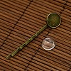 12mm Transparent Clear Domed Glass Cabochon Cover for Iron Hair Bobby Pin DIY Making DIY-X0071-NF-4