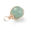 Natural Gemstone Pendants PALLOY-JF01392-5