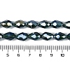 Transparent Electroplate Glass Beads Strands EGLA-N013-T8mm-B15-4