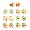 Brass Micro Pave Cubic Zirconia Stud Earrings for Women KK-A305-03G-2