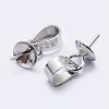 925 Sterling Silver Cup Pearl Bail Pin Pendants STER-F036-07S-6mm-2
