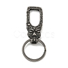 Tibetan Style 316 Surgical Stainless Steel Fittings with 304 Stainless Steel Key Ring FIND-Q101-07AS-02-1