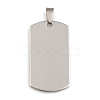 Non-Tarnish 201 Stainless Steel Rounded Rectangle Mirror Polished Finish Stamping Blank Tag Pendants STAS-S030-03-1