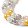 Electroplated Glass Beads Strands GLAA-B013-01B-4