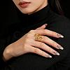 Irregular 304 Stainless Steel Cuff Open Rings for Women LD5997-2