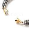 Glass Seed Beaded Bracelet with Brass Magnetic Clasps BJEW-JB07801-01-6