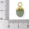 304 Stainless Steel Natural Green Aventurine Pendants STAS-L277-07G-07-3