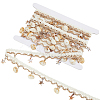 5yards Cotton Thread & Shell Beaded Trim Ribbon OCOR-CY0003-94B-1