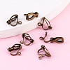 Brass Clip-on Earring Findings X-EC109-NFAB-4