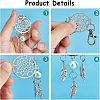 12Pcs 6 Colors Zinc Alloy Big Pendants FIND-NB0002-37-4
