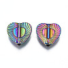 Rack Plating Rainbow Color Alloy Beads PALLOY-S180-356-2