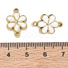 304 Stainless Steel Enamel Flower Links Connector Charms STAS-K330-16G-01-3