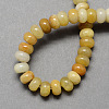 Natural Gemstone Old Topaz Jade Stone Rondelle Beads Strands X-G-S105-8mm-18-2