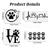 8 Sheets 4 Style Waterproof Heart & Bear Paw Pattern PET Car Decals Stickers STIC-GF0001-03C-2