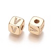 Brass Micro Pave Cubic Zirconia Beads KK-K238-16G-V-2