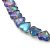 Electroplate Transparent Glass Beads Strands EGLA-L044-E-02-3