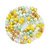 Electroplate Glass Beads Strands EGLA-YW0002-D08-1
