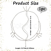 Brass Rhinestone Bridal Headbands for Women OHAR-WH20014-003S-3