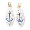 Printed Brass Pendants KK-CBA3895-02C-G-1
