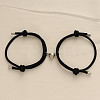 Alloy Heart-shaped Magnetic Braided Rope Bracelets for Couple Girlfriends WG59636-01-1