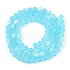 Imitate Austrian Crystal Bicone Frosted Glass Beads Strands GLAA-F029-TM4mm-A20-2