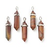 Natural Tiger Iron Pointed Pendants G-M378-01P-A30-1