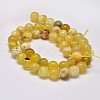 Natural Yellow Opal Round Bead Strands G-M296-02-8mm-4