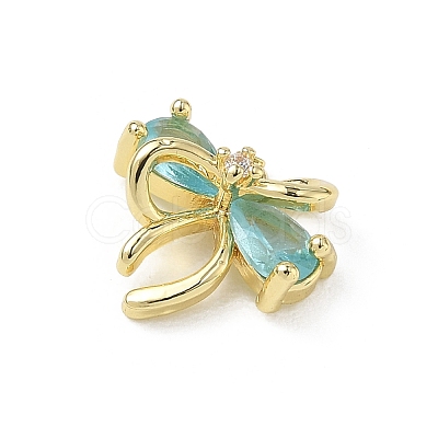 Brass Micro Pave Cubic Zirconia Charms KK-A300-01G-1