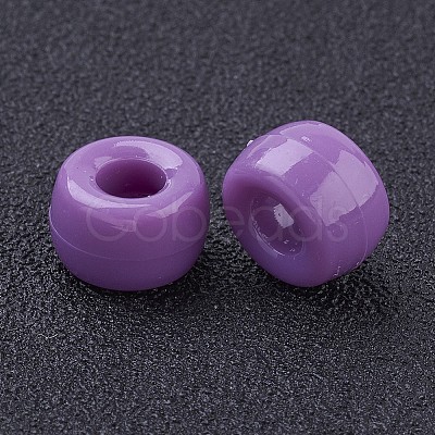 Opaque Acrylic European Beads X-PL338-7-1
