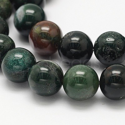 Natural Bloodstone Beads Strands G-N0166-04-4mm-1