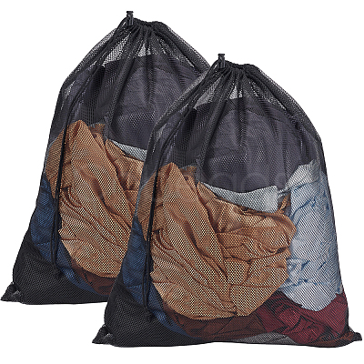2Pcs Polyester Drawstring Clothing Storage Bags ABAG-GF0001-49A-1