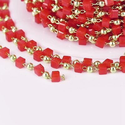 Handmade Glass Beaded Chains CHC-F008-A03-1
