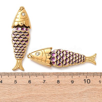 304 Stainless Steel Enamel Pendants STAS-Z193-13G-05B-1