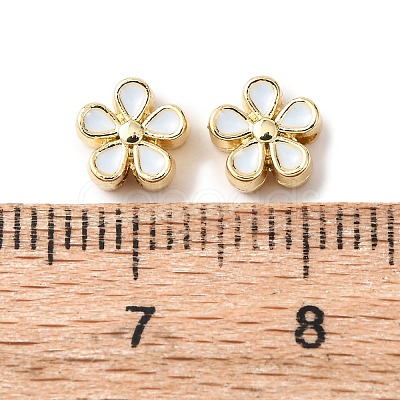 Brass Enamel Beads KK-L179-05G-1