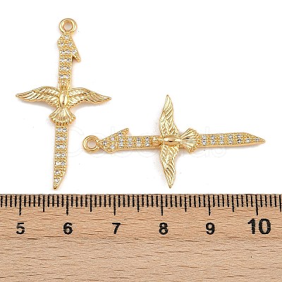 Brass Micro Pave Cubic Zirconia Pendants KK-F910-18G-1