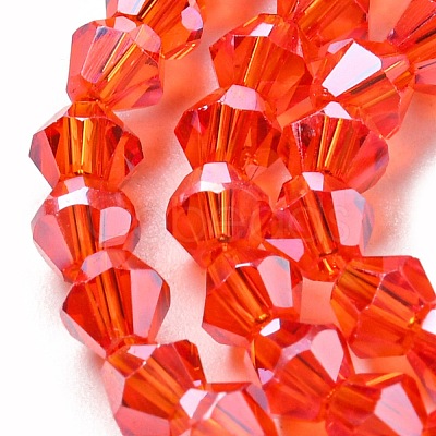 Transparent Electroplate Glass Beads Strands LS-EGLA-A039-T3mm-A14-1