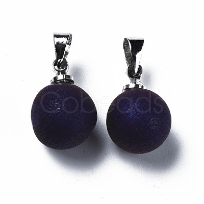 Natural Agate Charms G-Q998-036D-1