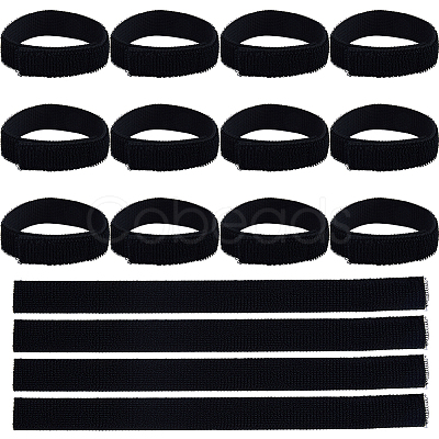16Pcs Polyester & Nylon Elastic Straps with Hook and Loop Fastener AJEW-FH0007-61A-1