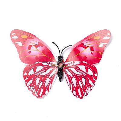 PVC Butterfly Wall Decorations DIY-WH0221-34-1