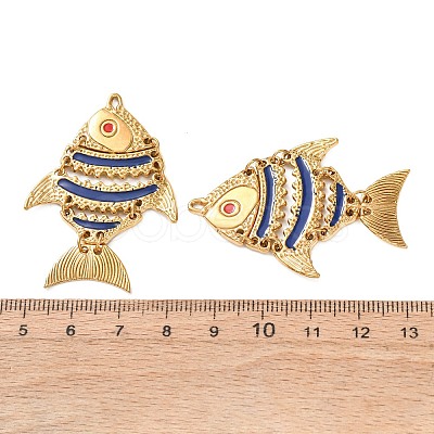 304 Stainless Steel Enamel Big Pendants STAS-Z193-09G-01-1
